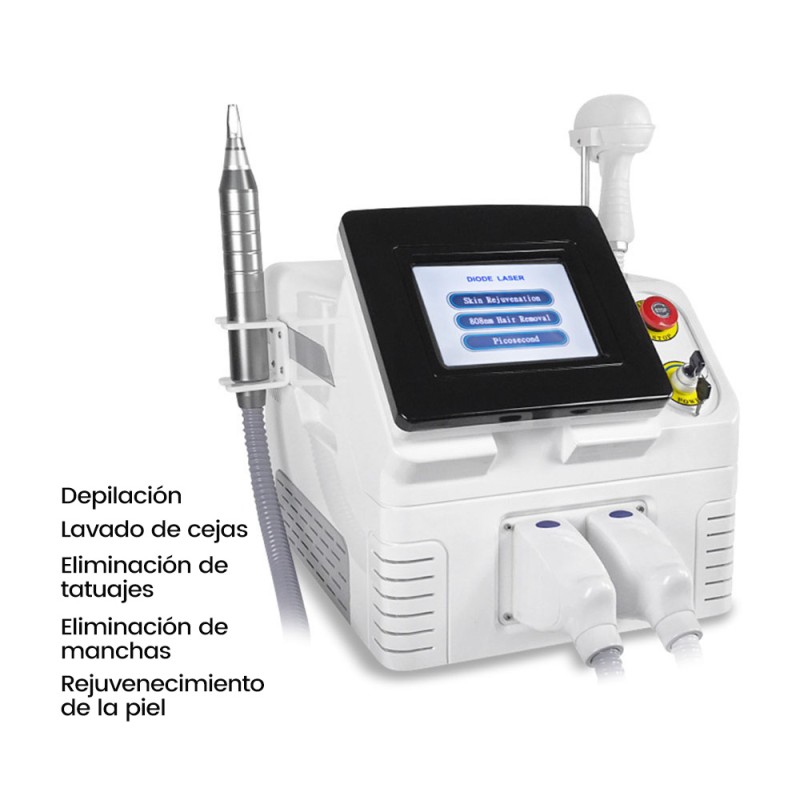 Máquina Láser 2 en 1 de Picosend 755 nm y Diodo 808 nm para Eliminación de Tatuajes y Depilación Permanente