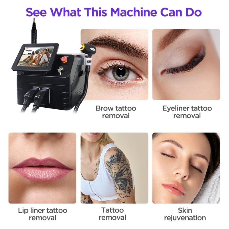 2-In-1 Picosecond 808 Diode Laser Hair Removal Machine