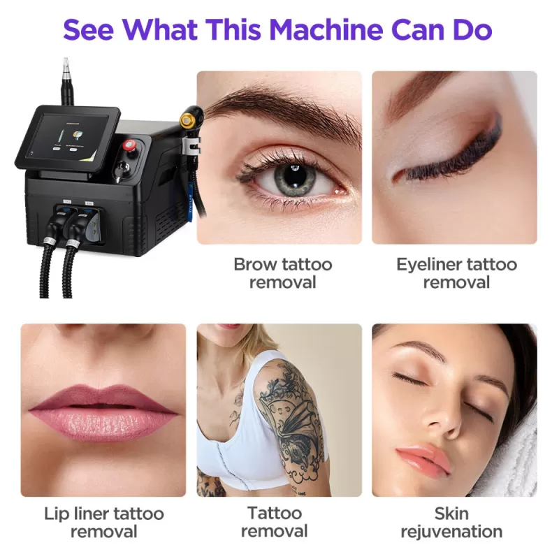 2-In-1 Picosecond 808 Diode Laser Hair Removal Machine