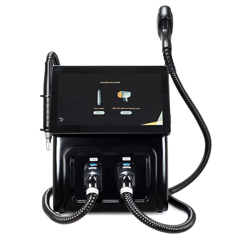 2 In 1 Picosecond Yag 808nm Diode Laser Tattoo Hair Removal Machine