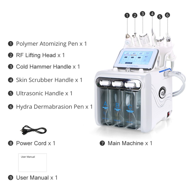 6 In 1 Hydro Dermabrasion Facial Machine for Salon Use