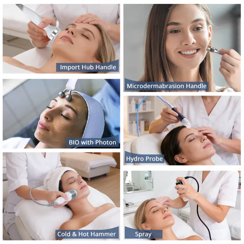 8in1 Hydro Dermabrasion EMS+EL Ultrasound Aqua Peeling For Pro-Level Skin Rejuvenation