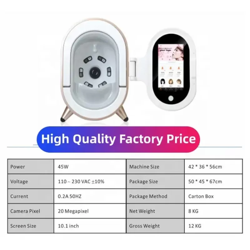 Professional 3D Skin Analysis Scanner UV Smart Mirror Machine