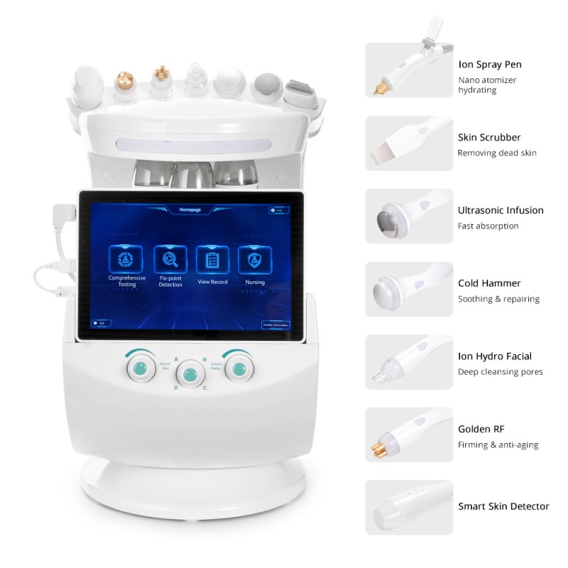 7 In 1 Multifinctional Hydra Facial Skin Testing Machine
