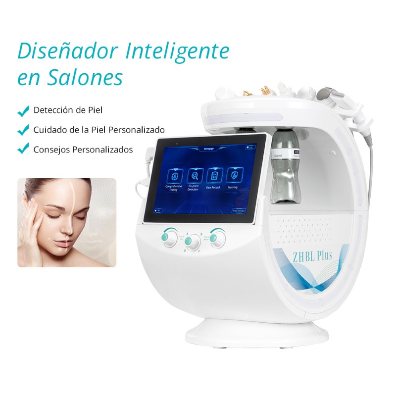 Máquina Facial Hidra Multifuncional 7 en 1 con Análisis de Piel
