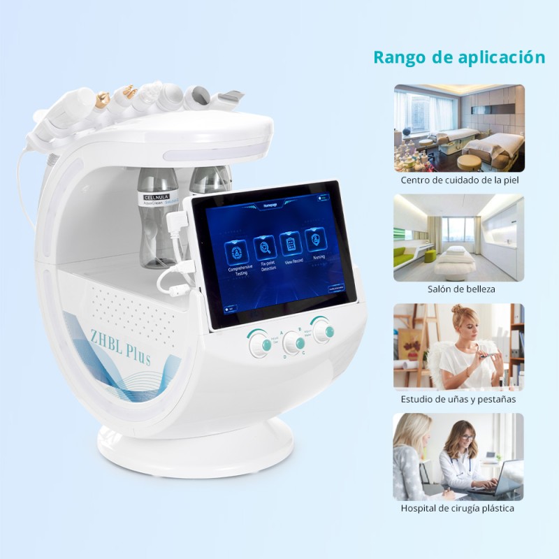 Máquina Facial Hidra Multifuncional 7 en 1 con Análisis de Piel