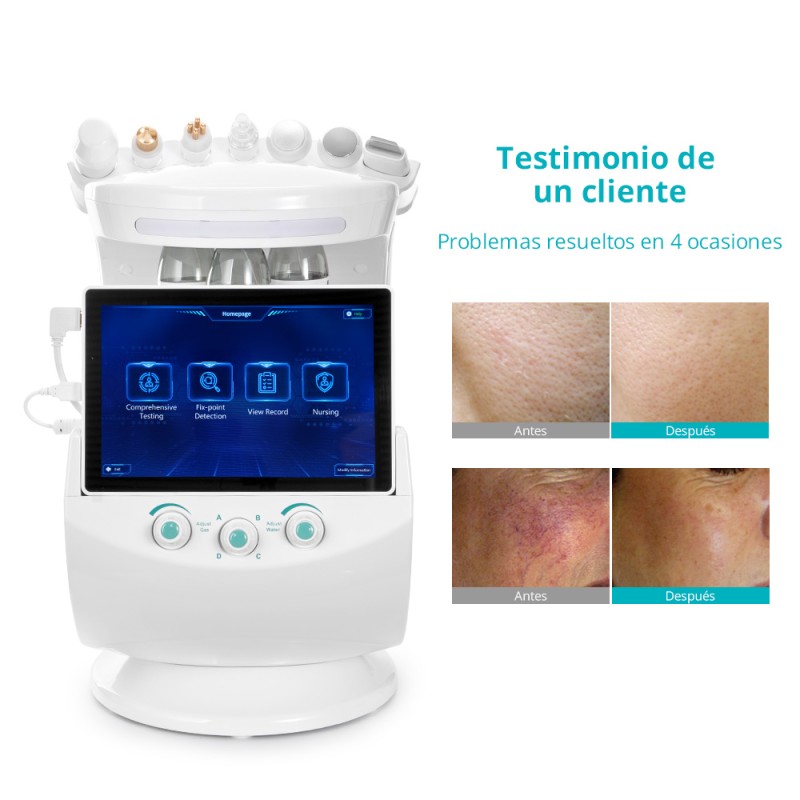 Máquina Facial Hidra Multifuncional 7 en 1 con Análisis de Piel