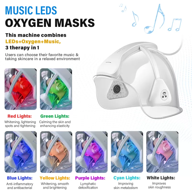 Pro 11-in-1 Oxygen Facial Mask Machine with Hydradermabrasion – Professional Skin Rejuvenation System