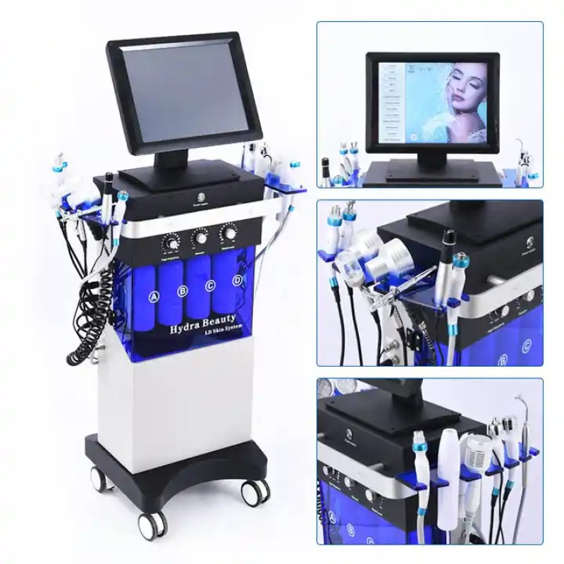 Professional 13 in 1 Hydrafacial Dermabrasion BIO EMS Face Care Machine