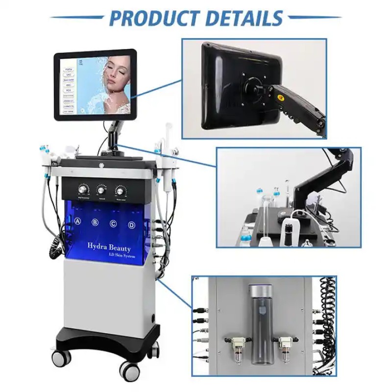 Professional 13 in 1 Hydrafacial Dermabrasion BIO EMS Face Care Machine
