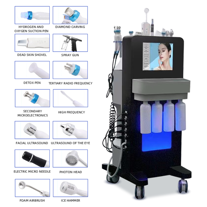 Professional Hydra Dermabrasion Facial 14 In 1 Peeling Skin Care Machine