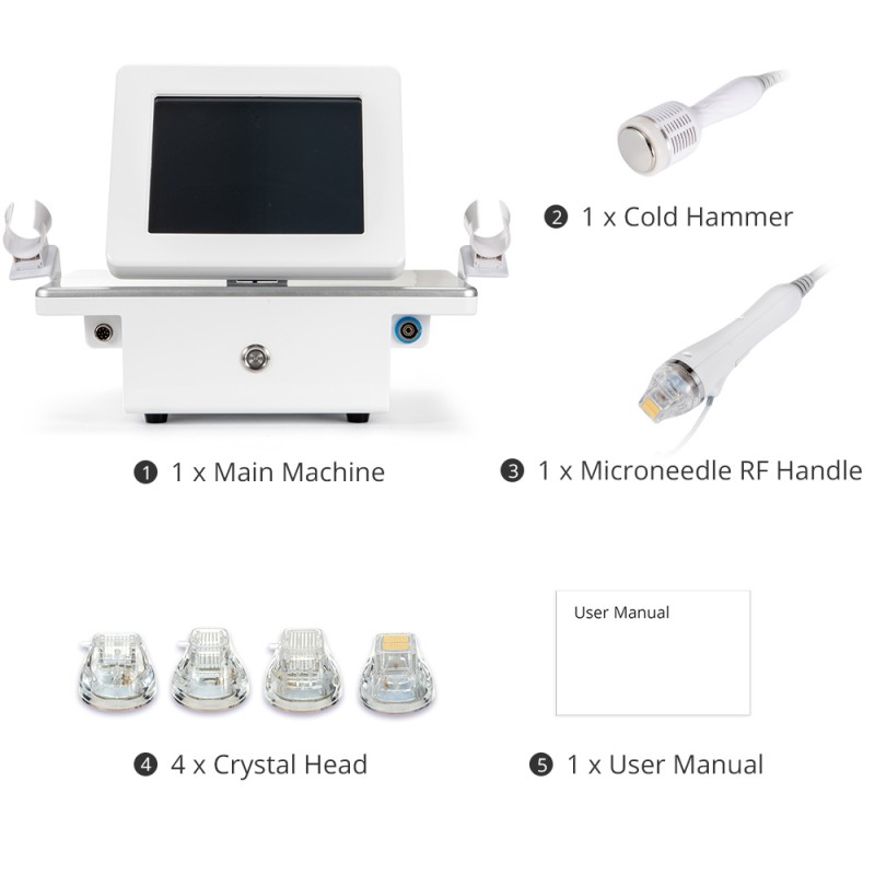Golden Microneedle Crystal RF Skin Rejuvenation Machine