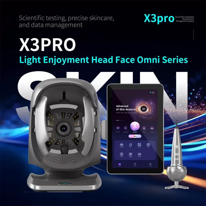 X3Pro AI Skin Analyzer 8-Spectrum Imaging Facial & Scalp Detection Cloud Report