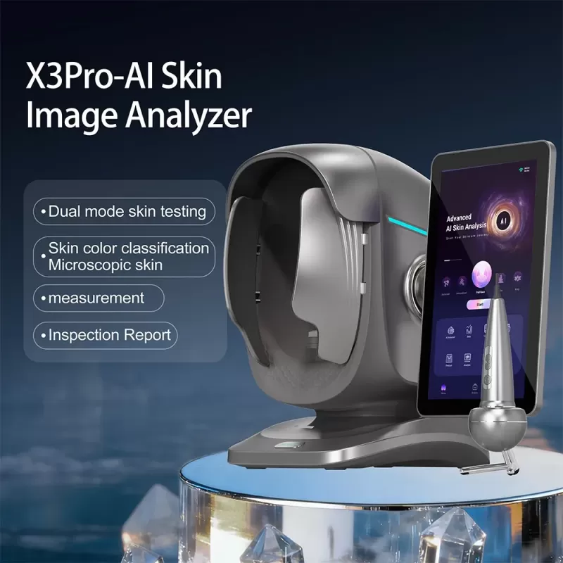 X3Pro AI Skin Analyzer 8-Spectrum Imaging Facial & Scalp Detection Cloud Report