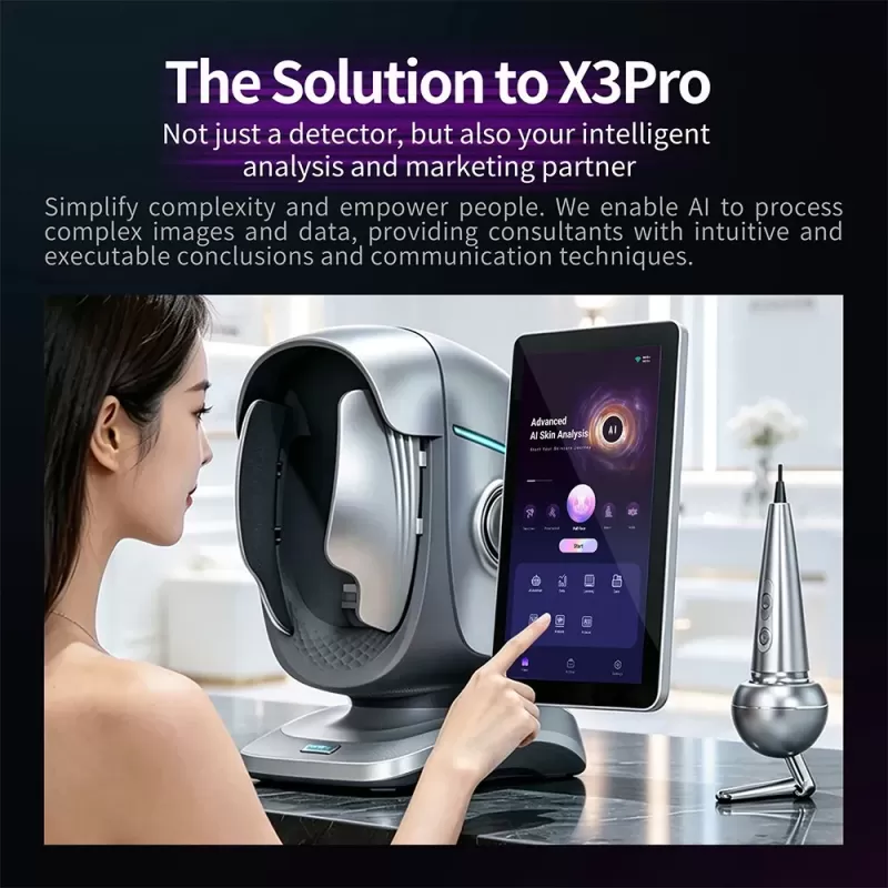 X3Pro AI Skin Analyzer 8-Spectrum Imaging Facial & Scalp Detection Cloud Report