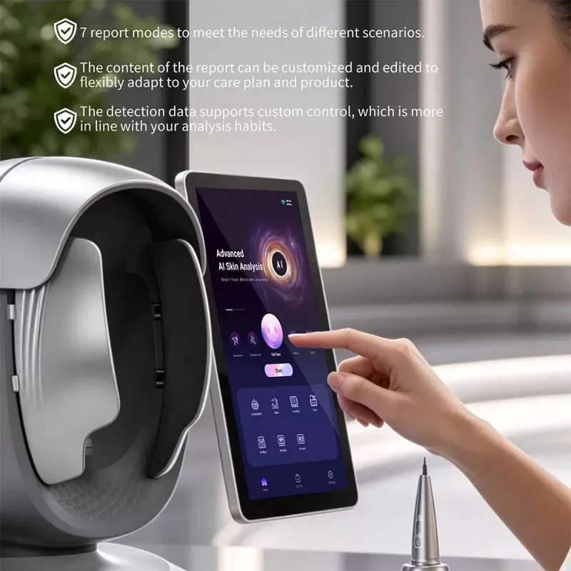 X3Pro AI Skin Analyzer 8-Spectrum Imaging Facial & Scalp Detection Cloud Report