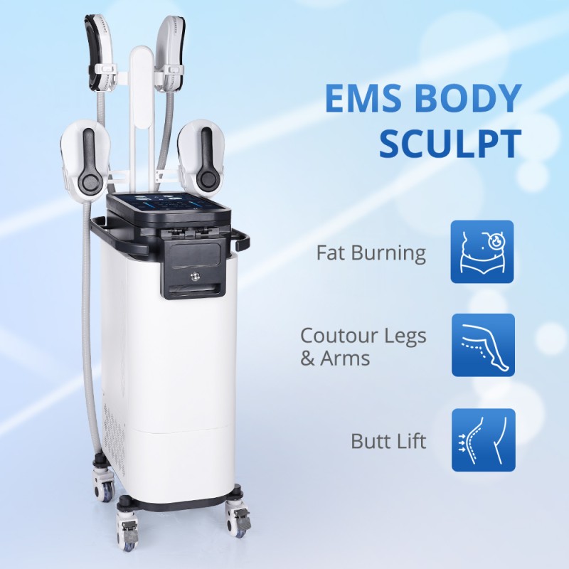 EMS 4 Handles With RF Body Massage Muscle Building Machine