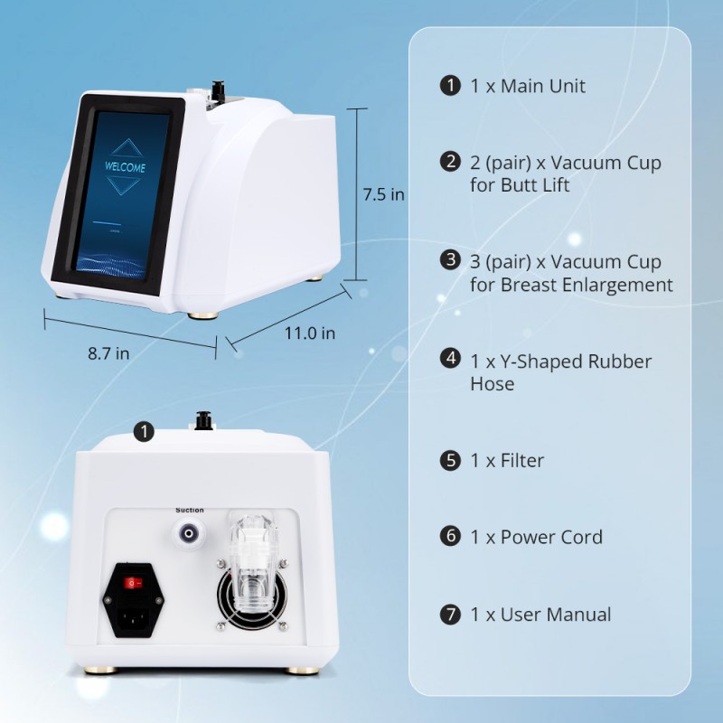 2IN1 Vacuum Therapy Machine With Preset Memory For Breast & Buttock Enhancement